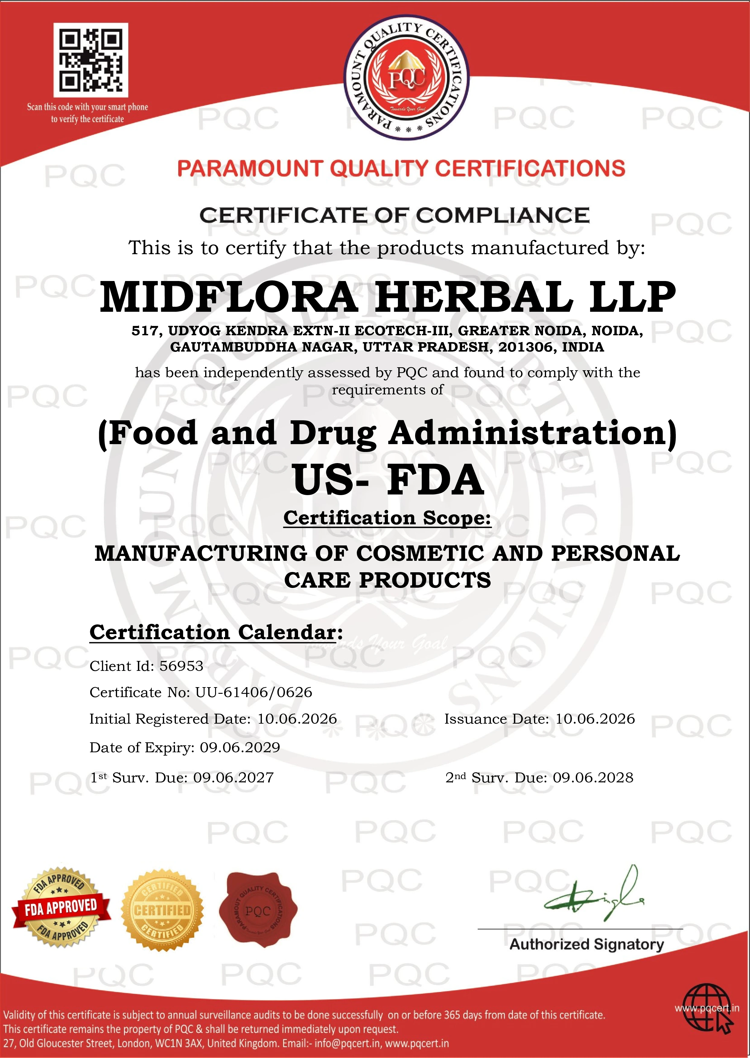 US FDA Registered